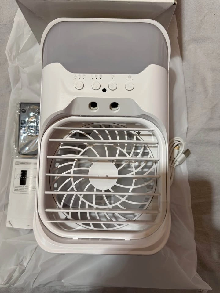 Portable Air Conditioner with 1.6L Tank & 7-Color Light - photo 3