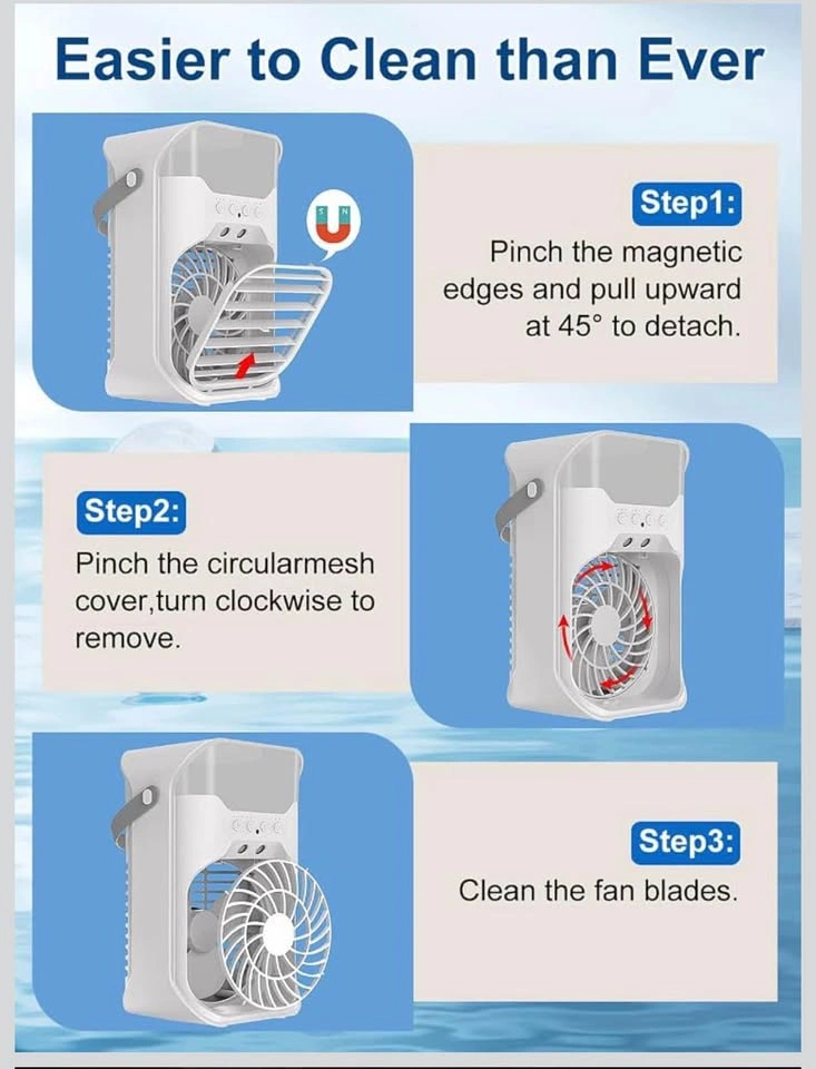 Portable Air Conditioner with 1.6L Tank & 7-Color Light - photo 5