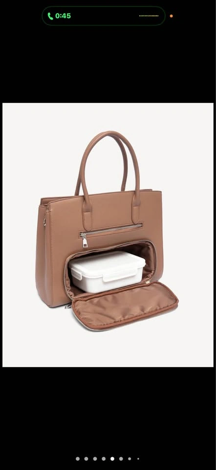 NEWBELLA Vegan Leather Work Tote Bag with Insulated Pocket - photo 3