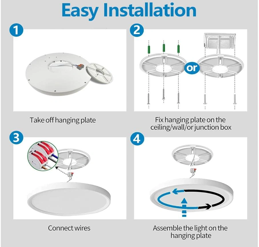 6-Pack 12-Inch Ultra-Slim Flush Mount LED Ceiling Lights - photo 5