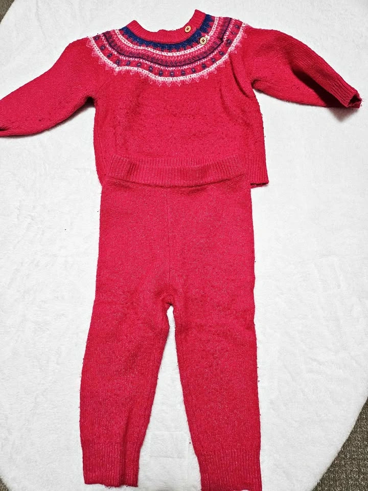 Pink sweater pant set 18m🏈