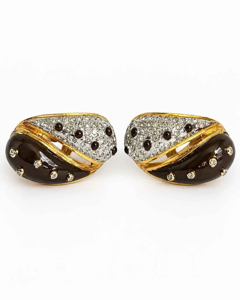 Vintage Pierre Cardin Statement Clip-On Earrings – Signed - photo 3