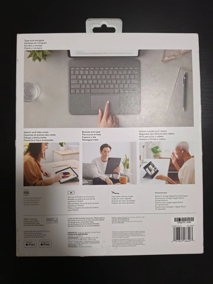 Logitech Combo Touch for iPad Pro 12.9" (5th/6th Gen) – New - photo 3