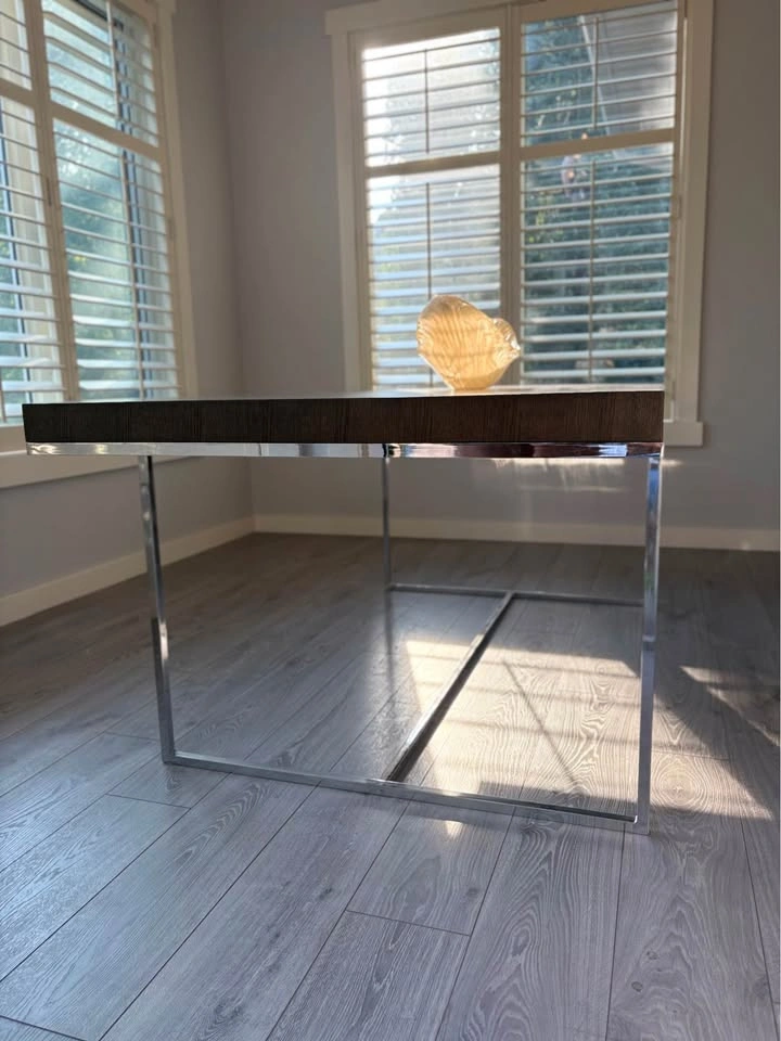 B&B Italia Athos Chrome and Dark Oak Dining Table - photo 3