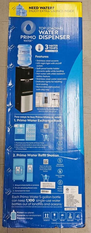 Brand New Sealed Box Primo Top Loading Water Dispenser - photo 2