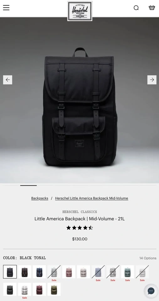 Herschel Little America Backpack Mid-Volume (21L) - Like New! - photo 4