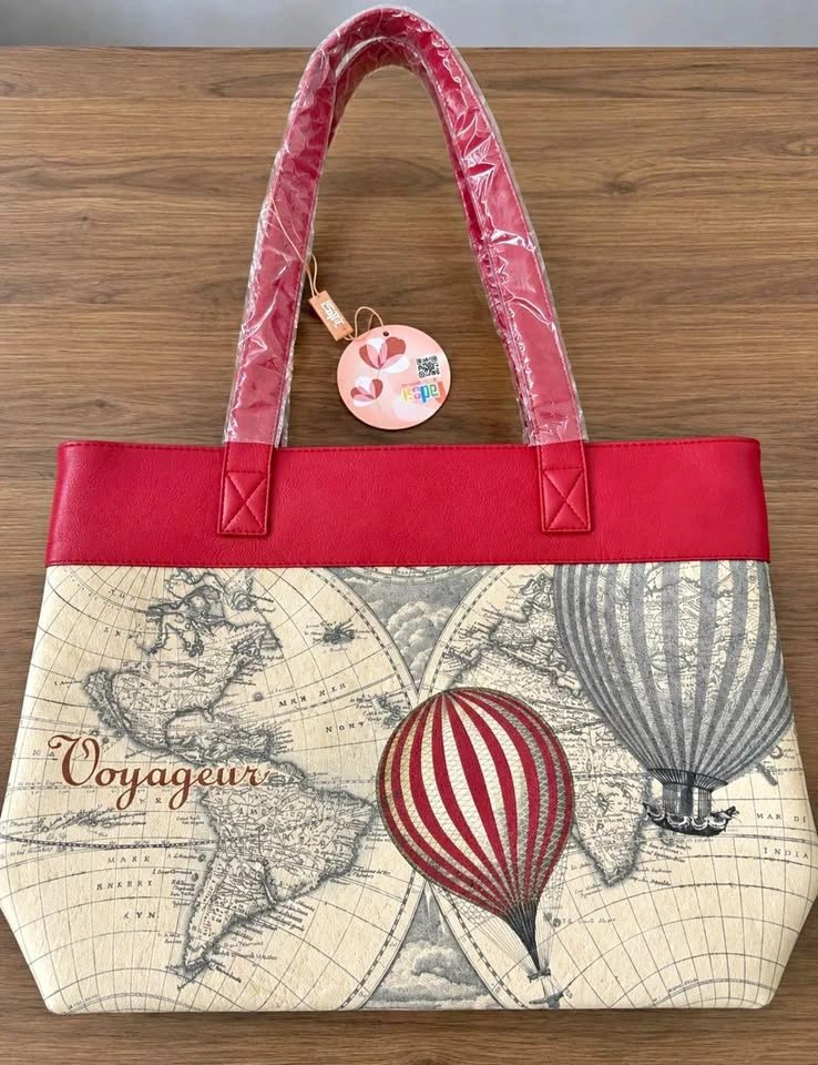 Especially Voyageur Map and Hot Air Balloon Tote Bag