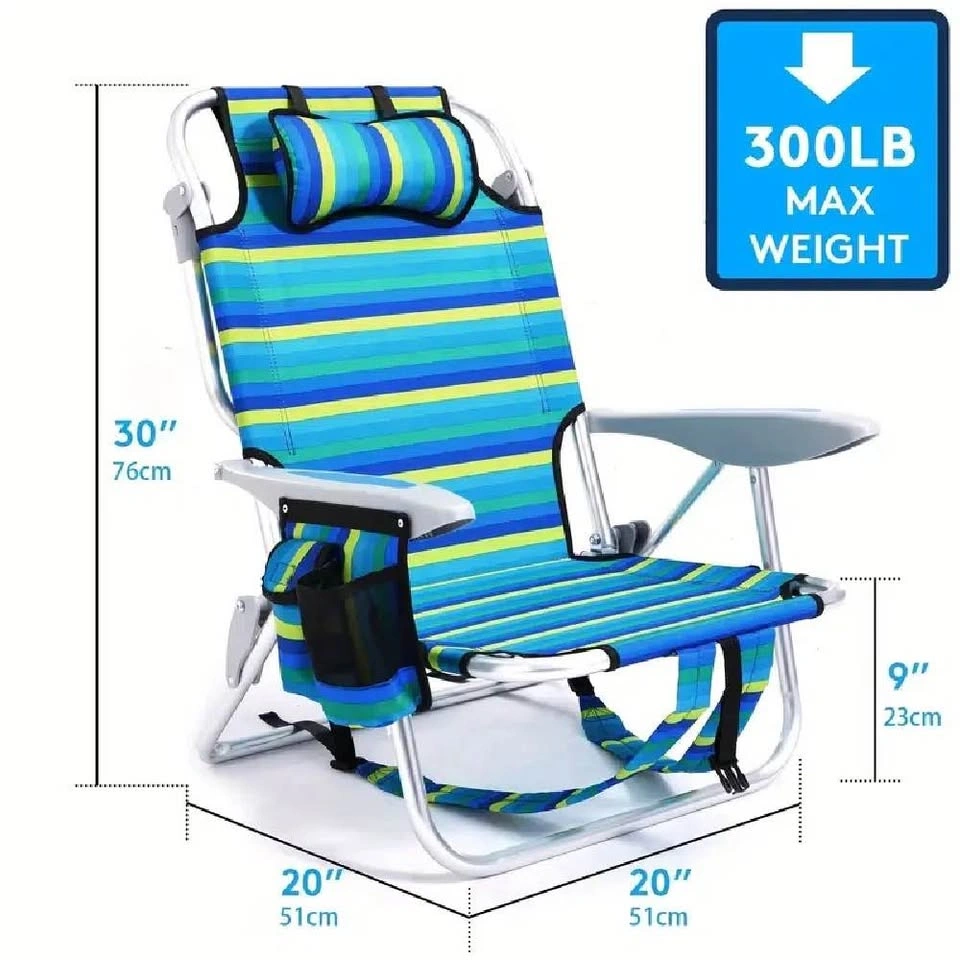 Set of 2 Lightweight Portable Camping Beach Chair For Adults - photo 2