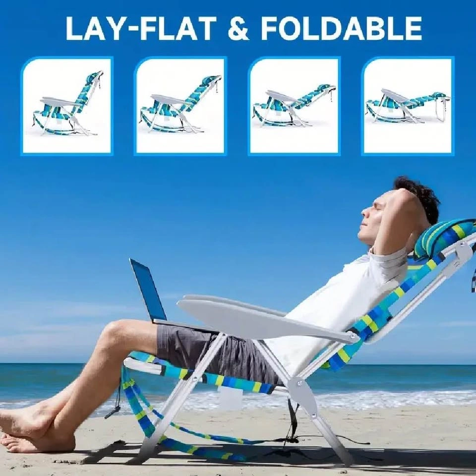 Set of 2 Lightweight Portable Camping Beach Chair For Adults - photo 4