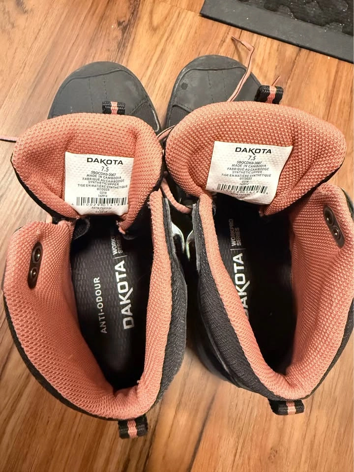 Dakota Workpro Series Boots Black Pink Size 7.5 - photo 2