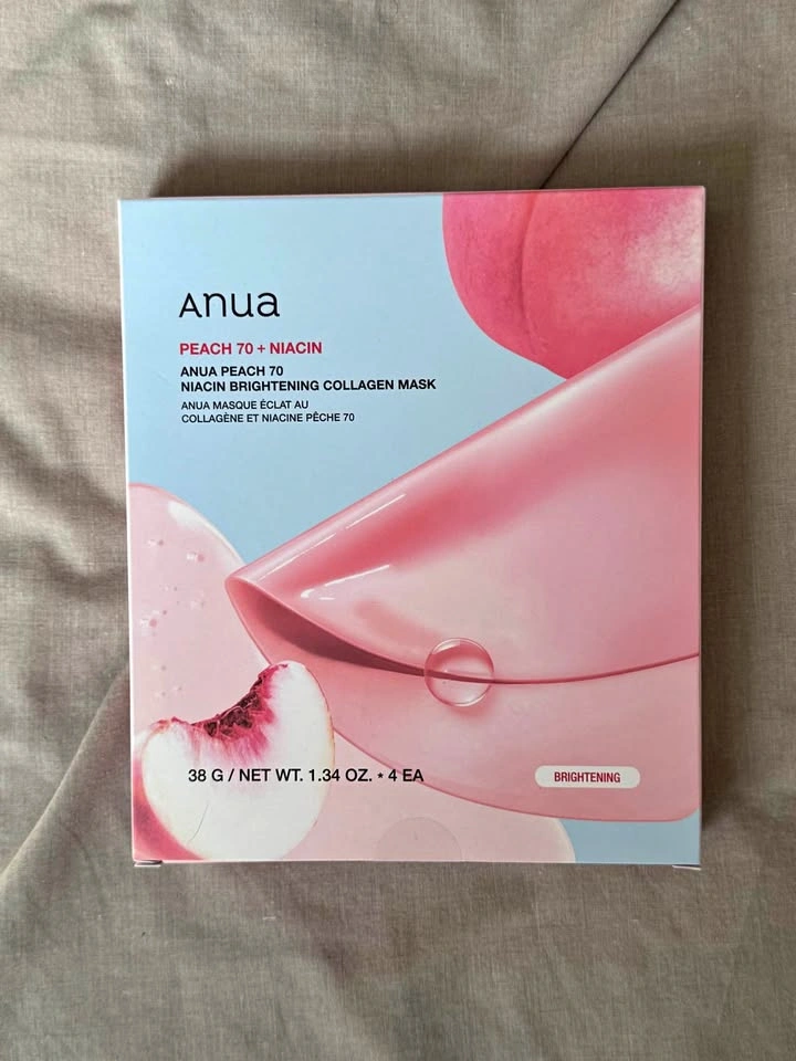 ANUA Peach 70 Niacin Brightening Collagen Mask — 4 Pack