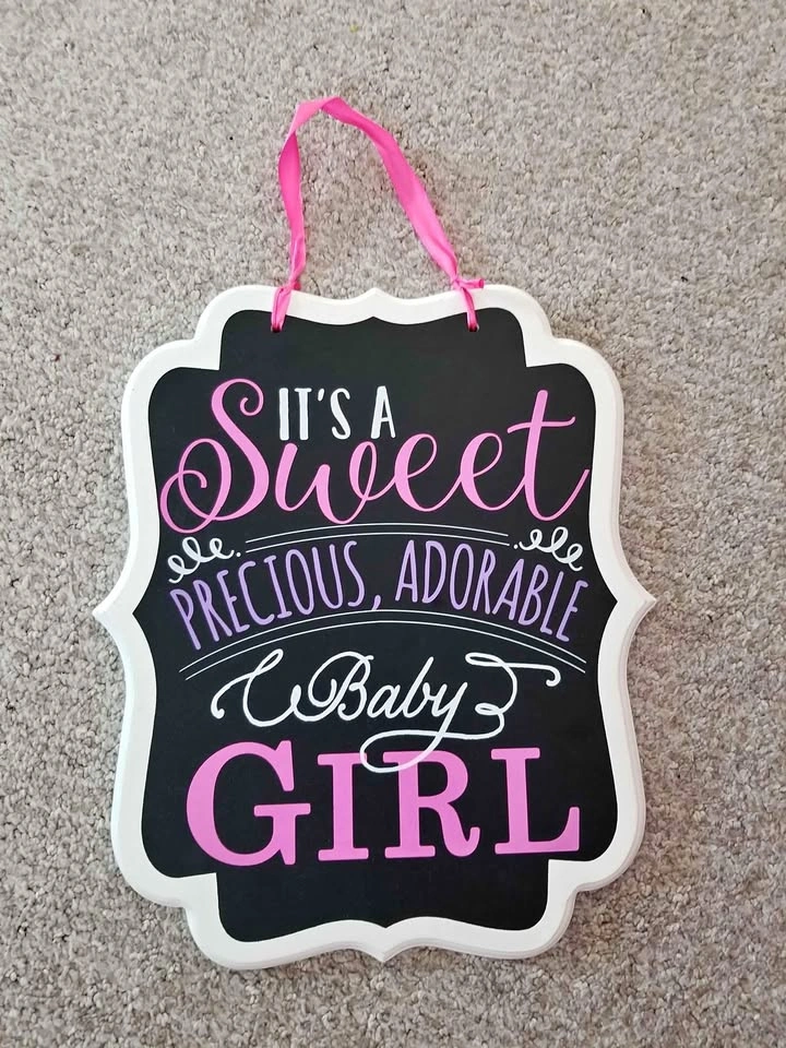 Baby Girl nursery sign board🏈