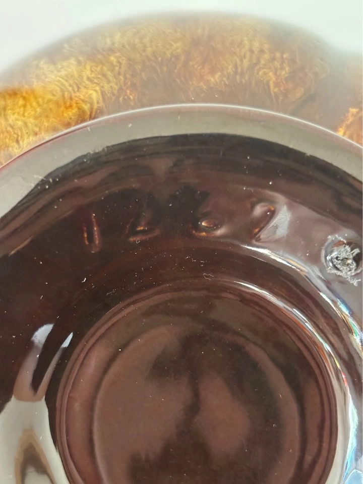 Vintage Bay Keramik West Germany Drip Glaze Footed Bowl 1262 - photo 3