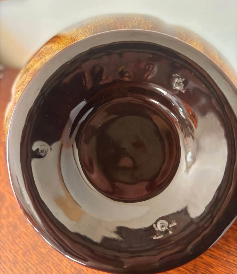 Vintage Bay Keramik West Germany Drip Glaze Footed Bowl 1262 - photo 4