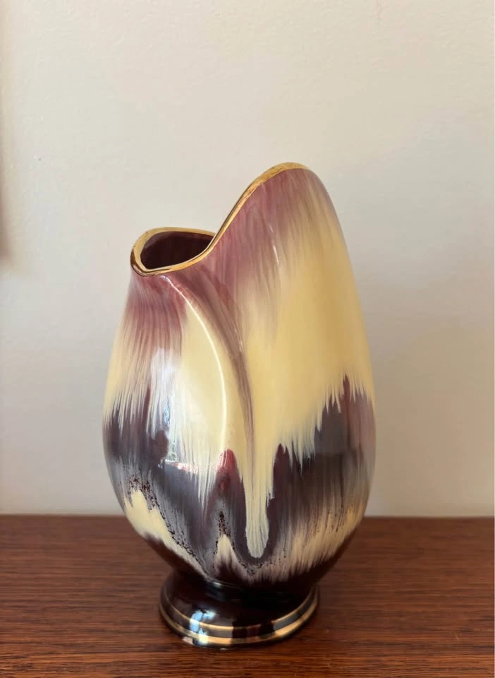 Vintage Jasba Keramik West Germany Drip Glaze Tulip Vase 540-17 - photo 3