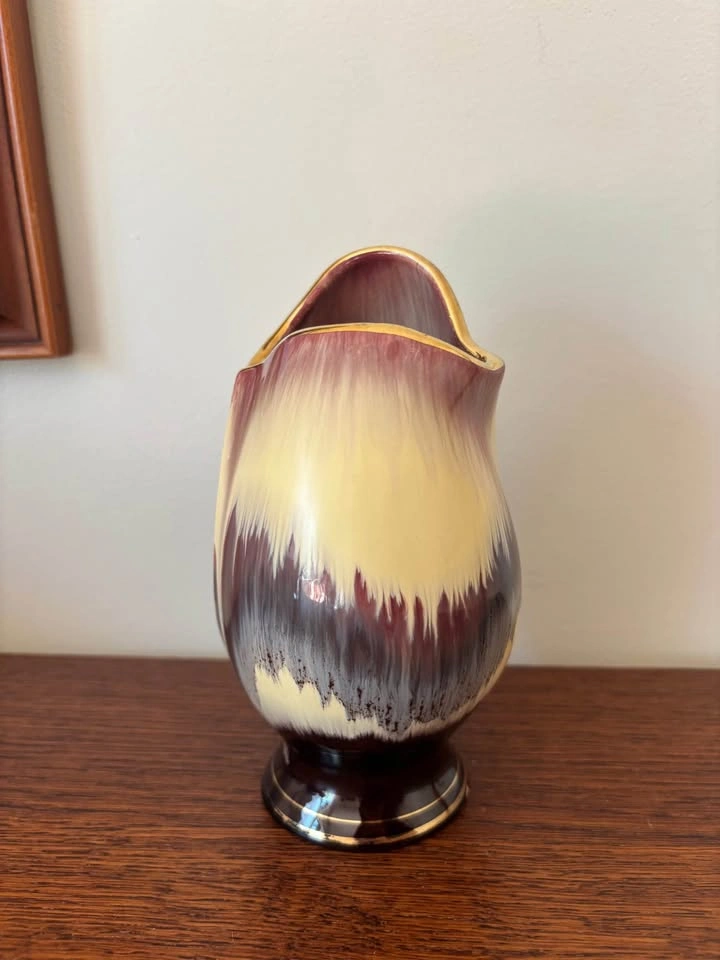 Vintage Jasba Keramik West Germany Drip Glaze Tulip Vase 540-17 - photo 4