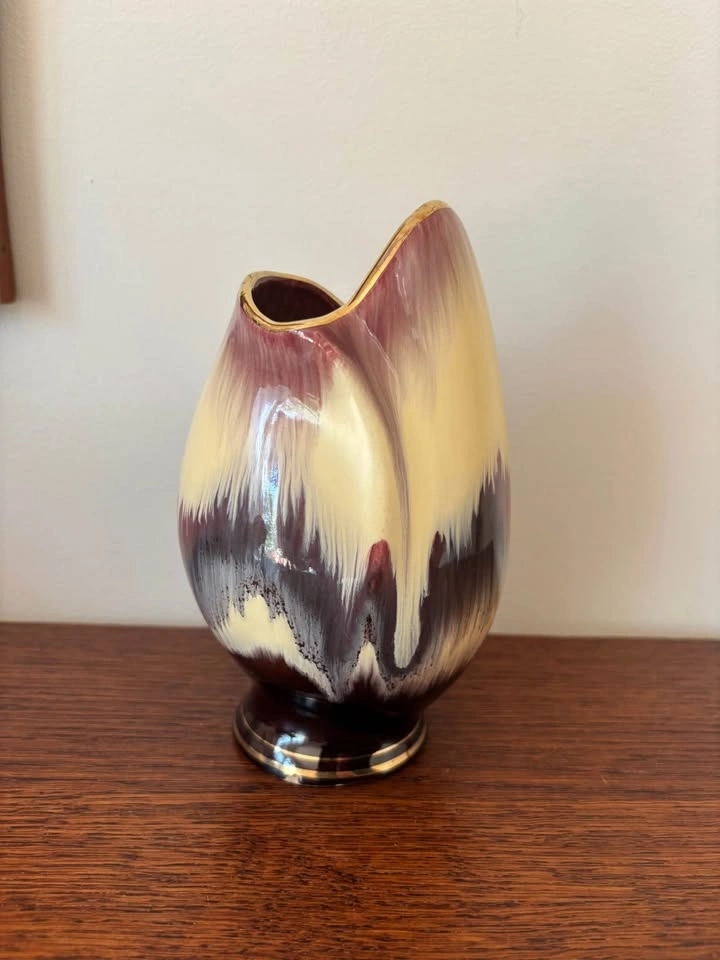 Vintage Jasba Keramik West Germany Drip Glaze Tulip Vase 540-17 - photo 5