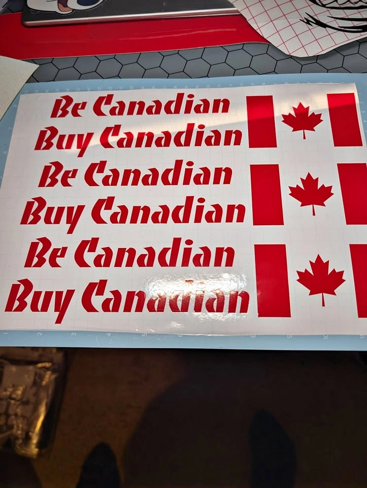 Be Canadian Buy Canadian Vinyl Decal 11"x2.5"