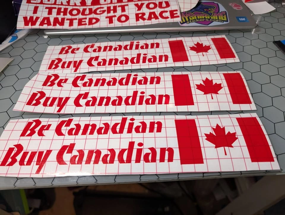 Be Canadian Buy Canadian Vinyl Decal 11"x2.5" - photo 2