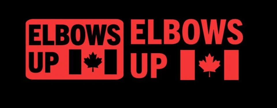 vinyl decal elbows up/canada flag - photo 2