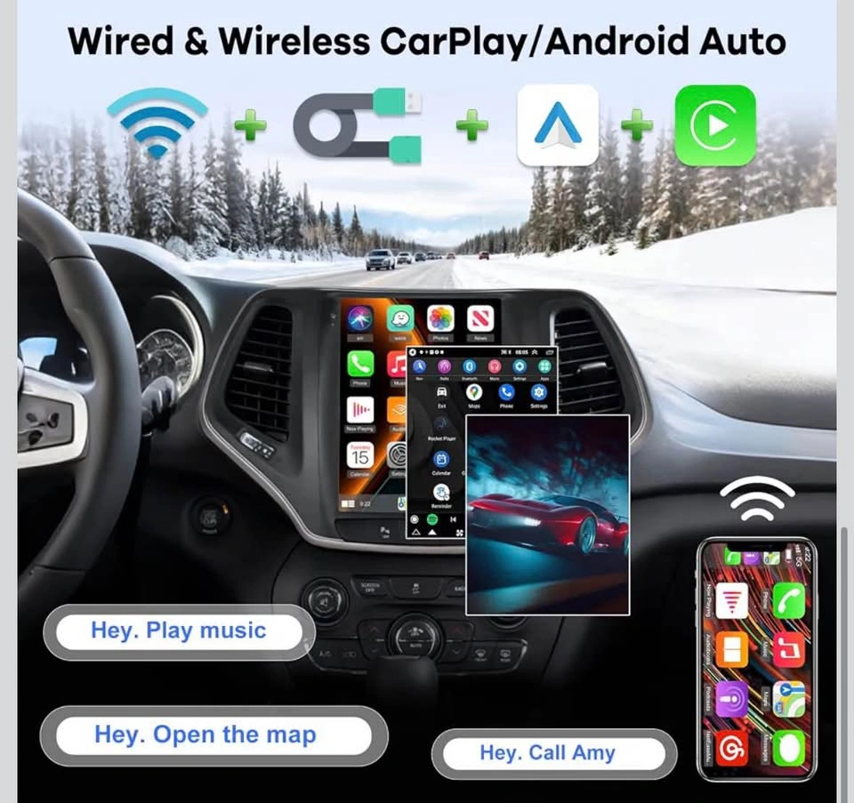 EKAT 9.7” CarPlay Android Stereo for Jeep Cherokee 2013–2018 - photo 4