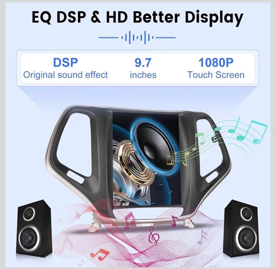 EKAT 9.7” CarPlay Android Stereo for Jeep Cherokee 2013–2018 - photo 5