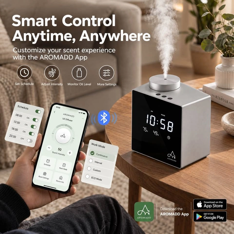 AROMADD U2 Smart Scent Diffuser – Bluetooth App Control - photo 4