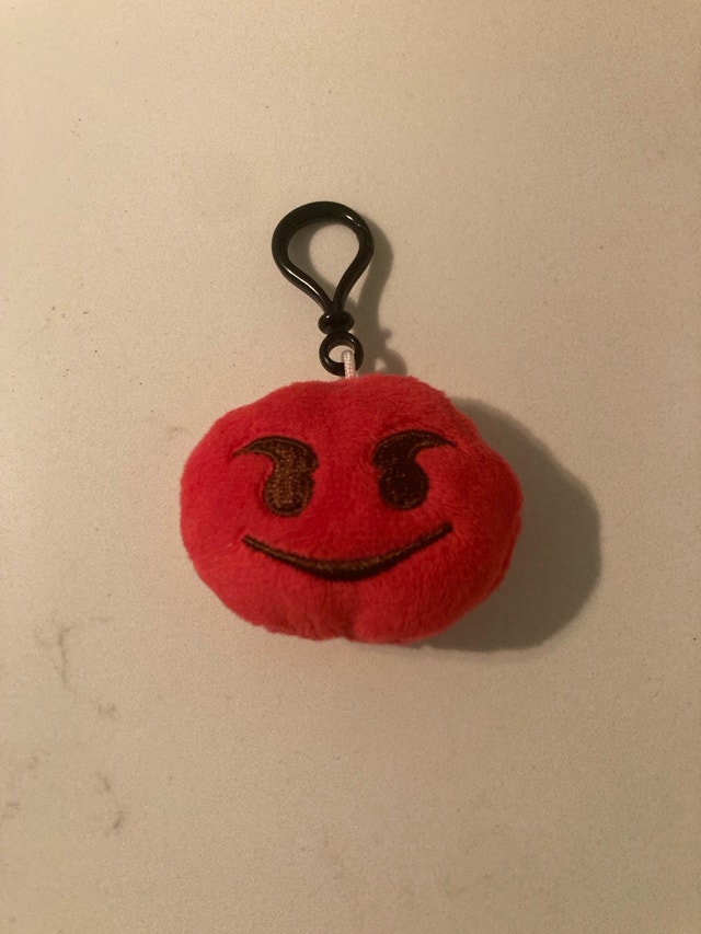 🏈 Smirking Face Emoji Plush Keychain