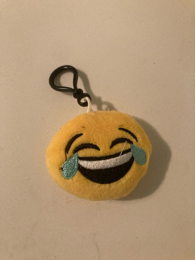 🏈 😂Laughing Crying Emoji Plush Keychain