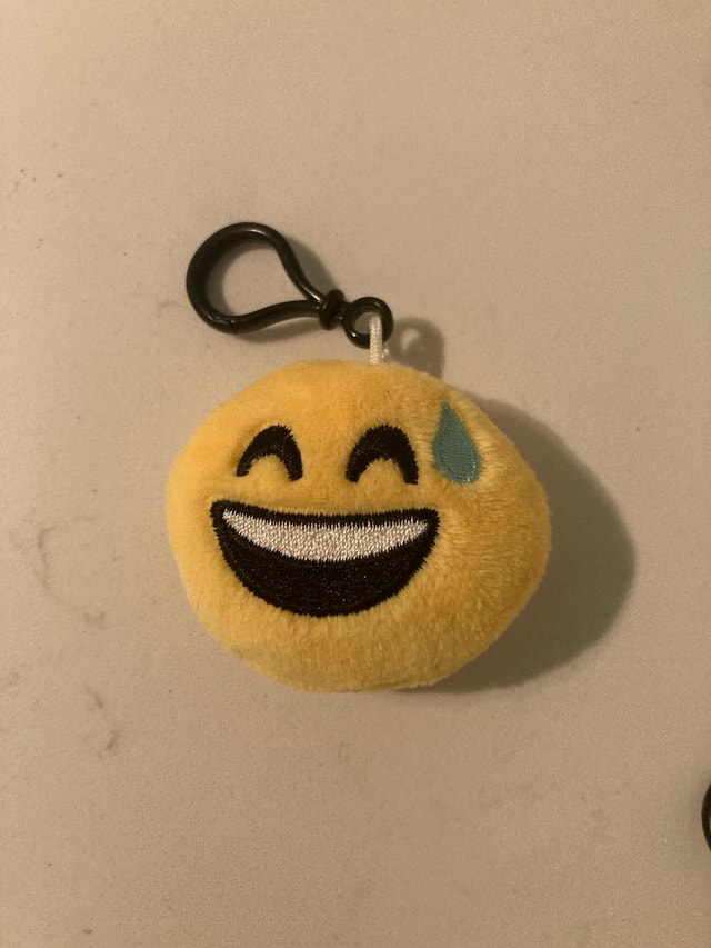 🏈 😅Grinning Sweat Emoji Keychain