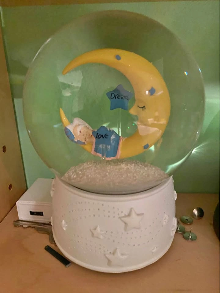 🏈 Moon snow globe