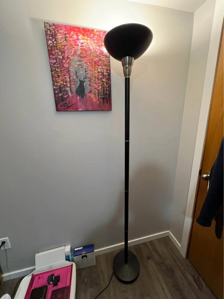 Modern Black Floor Lamp (1.82m / 6ft) – Works Perfectly - photo 3