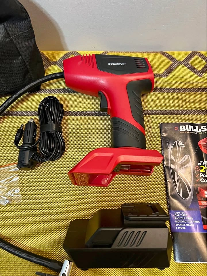 Bullseye Pro Rechargeable Tire Inflator Cordless Air Compressor