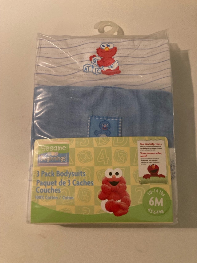 🏈 Sesame Beginnings 3 Pack Bodysuits