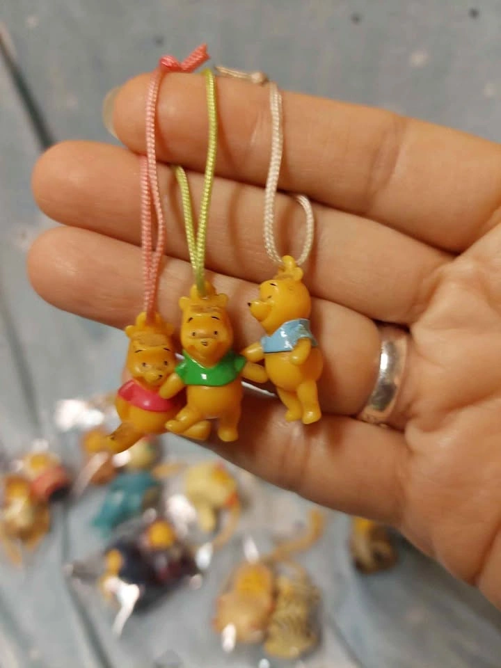 🏈 Vintage Winnie the Pooh Miniature Charms - Set of 3!