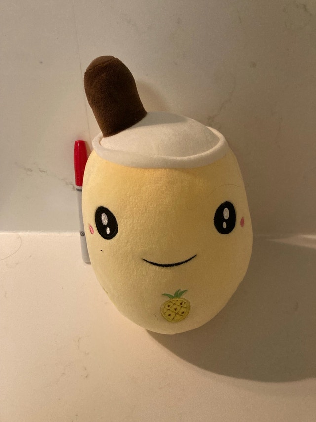 🏈 Boba Plush Pineapple Milk Tea Stuffed Toy