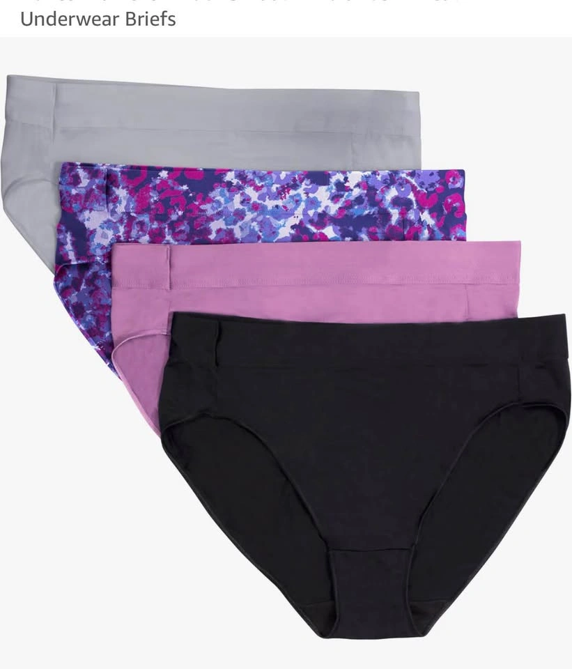 Hanes Smooth Lisse Hi-Cut Panties (4 pack) Medium - photo 3
