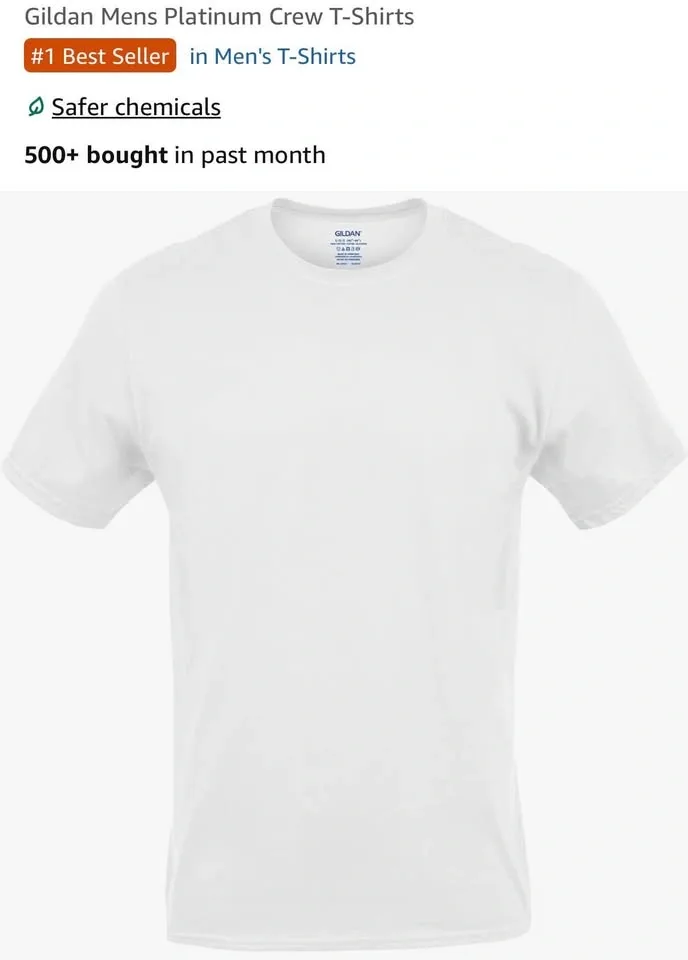 4 x Medium Gildan Men's Crew Tee - photo 5