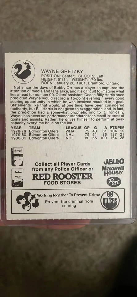 Wayne Gretzky Signed Vintage Oilers Card #99 - photo 2