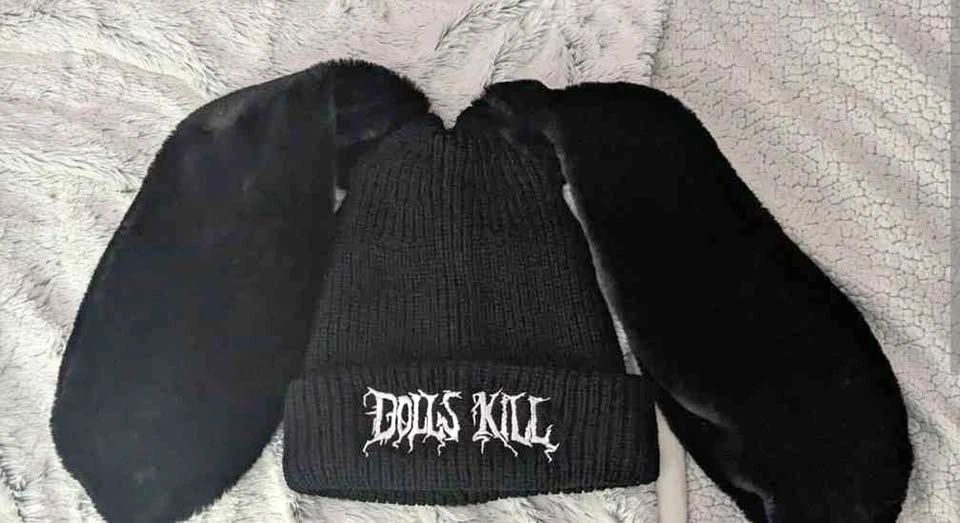 Dolls kill knit bunny hat