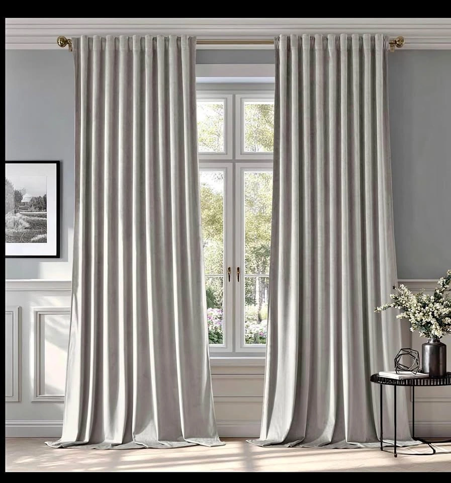 Curtain miulee blackout new 52 W X 84 L (grey)