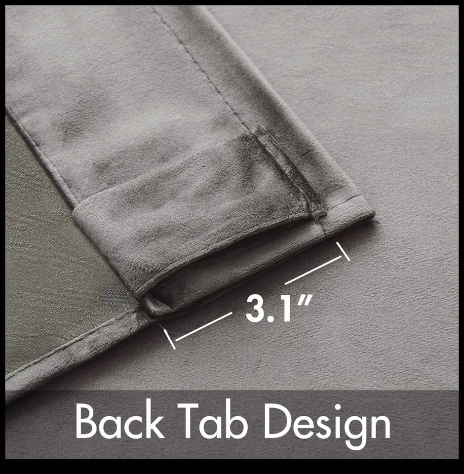 Curtain miulee blackout new 52 W X 84 L (grey) - photo 2