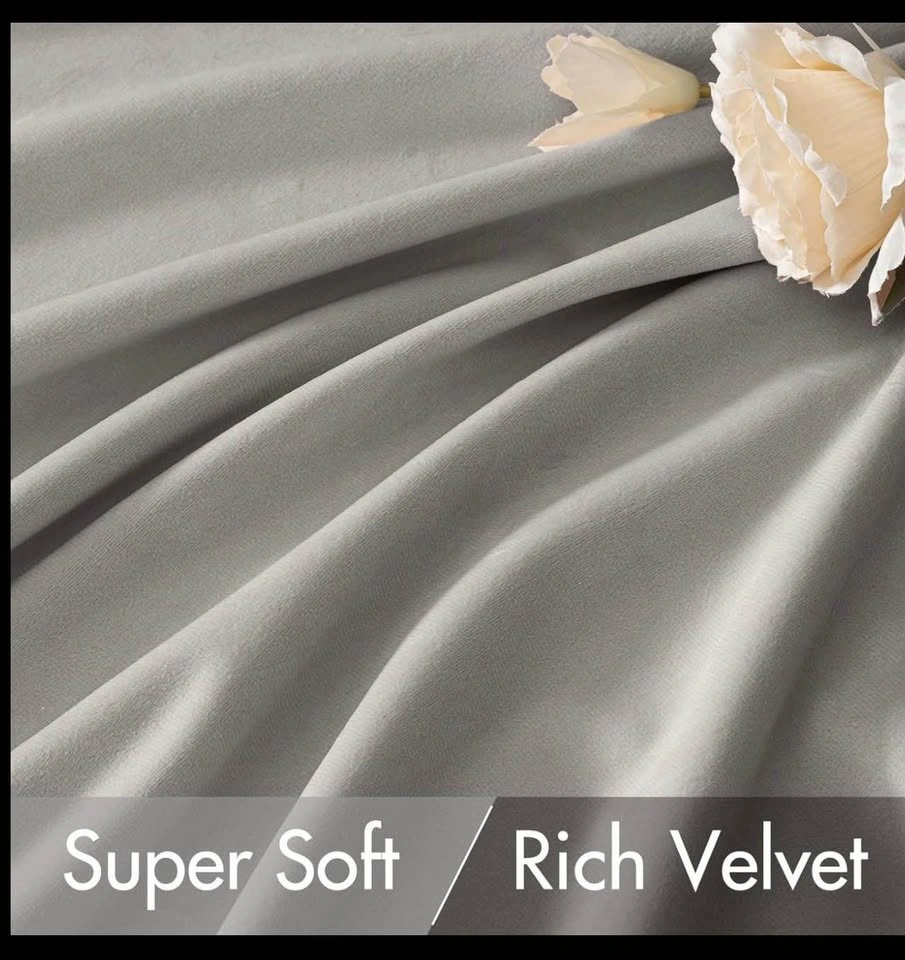 Curtain miulee blackout new 52 W X 84 L (grey) - photo 4