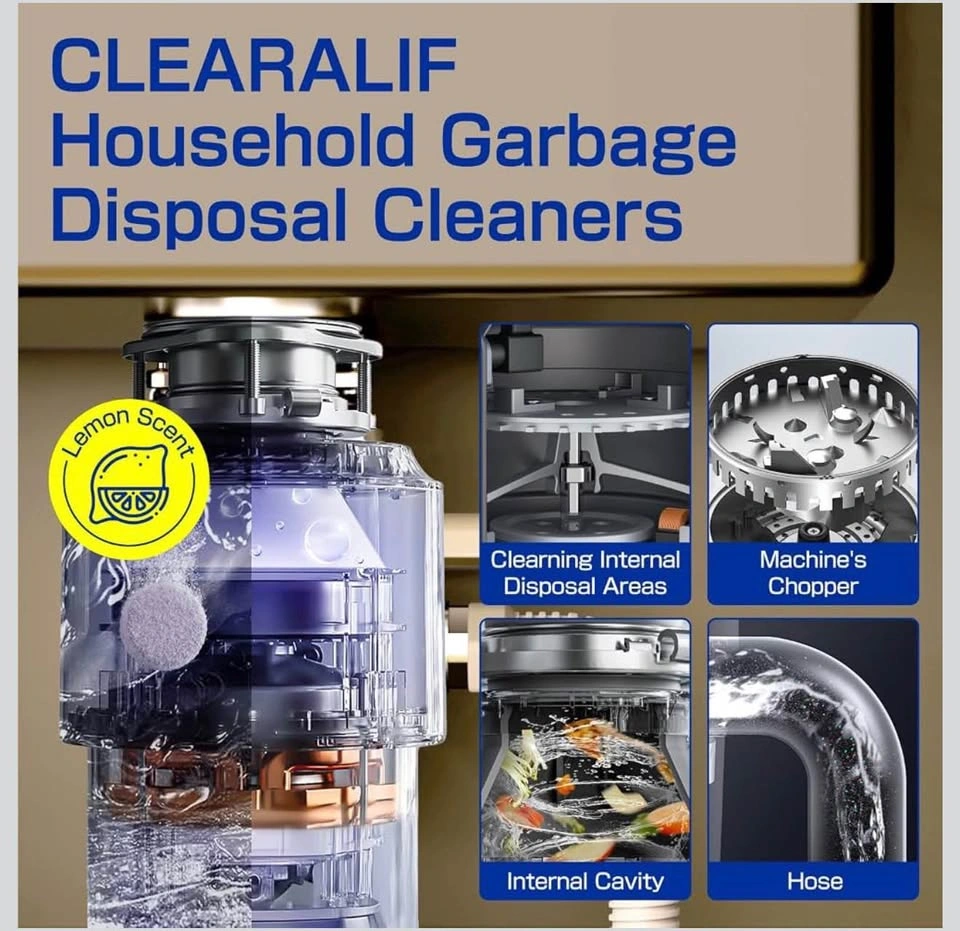 Garbage Disposal Cleaners, 12 Tablets, Lemon Scent - photo 4