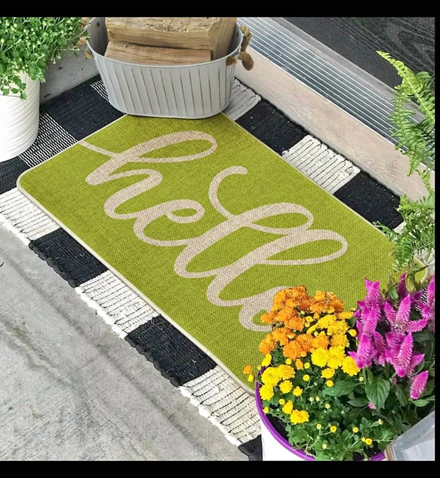 Artoid Mode Green Hello Spring Doormat
