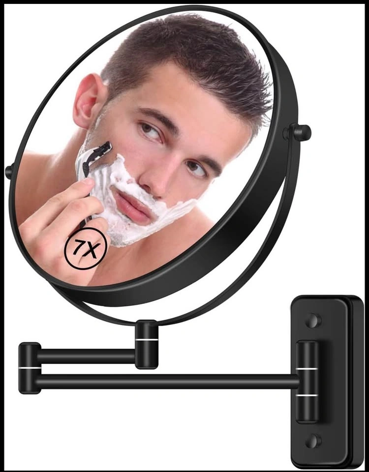 8-inch Wall Mounted 1X/7X Magnifying Makeup Mirror - photo 2