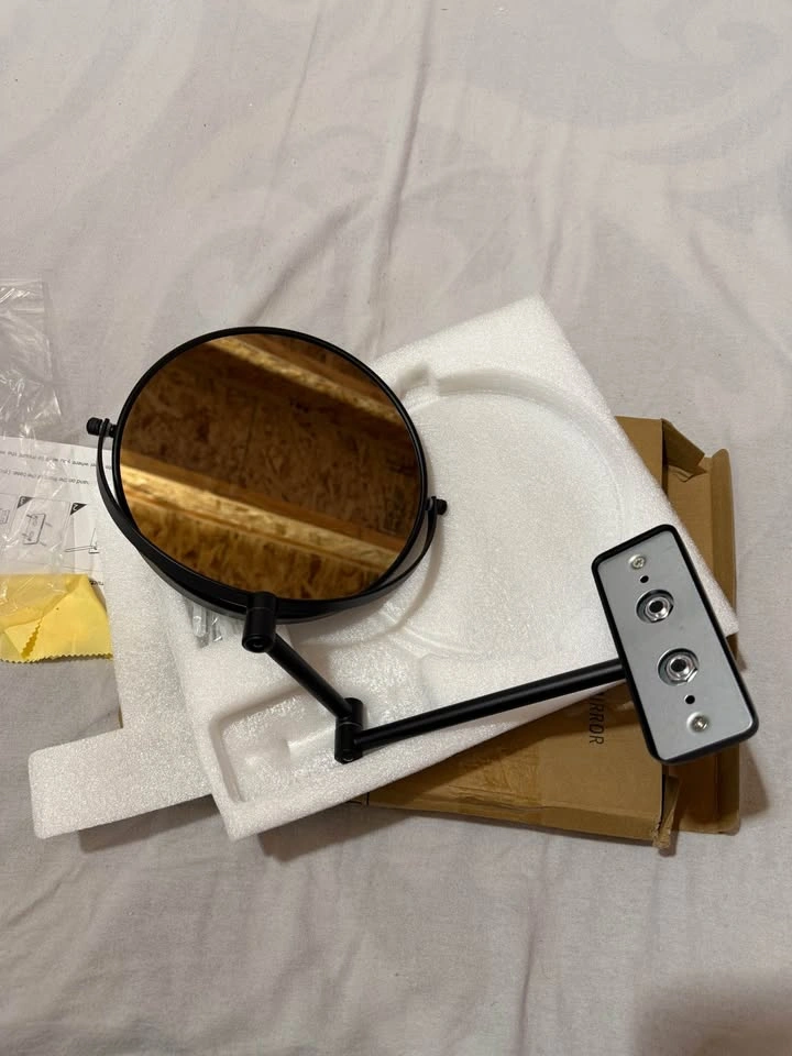 8-inch Wall Mounted 1X/7X Magnifying Makeup Mirror - photo 4