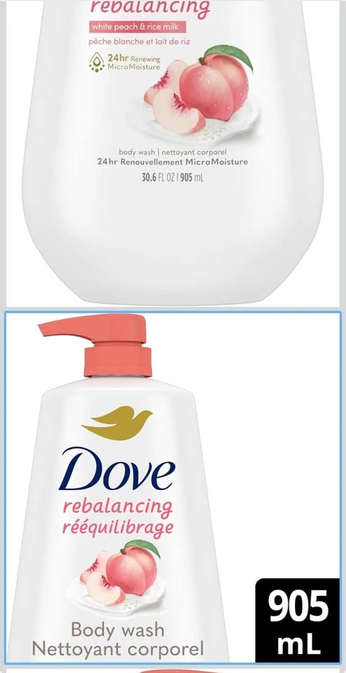 Dove Body Wash Rebalance White Peach & Rice Milk 2-Pack - photo 5