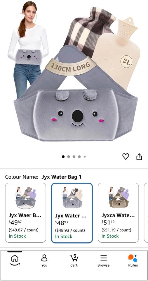 Hot Water Bottle with Soft Waist Cover - photo 4