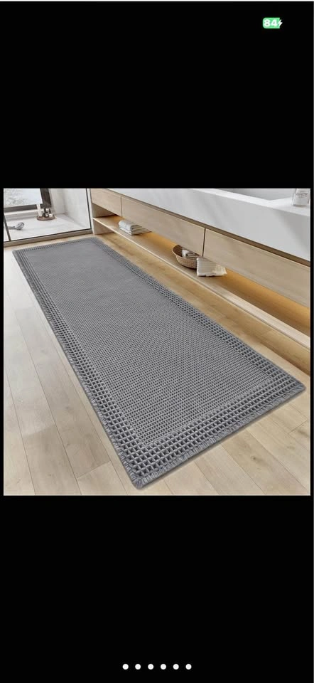 Bathroom Rugs Waffle Style 2 FT x 6 FT Non-Slip Washable